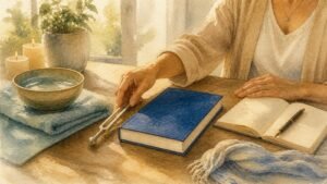 Editorial watercolor illustration for 'Can I Practice Alternative Healing and Still Follow ACIM?' in the Miracles of Mind visual style.