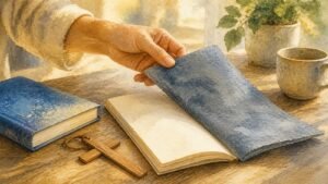 Editorial watercolor illustration for 'Why Do Christians Believe Jesus Died For Our Sin’s. ACIM' in the Miracles of Mind visual style.